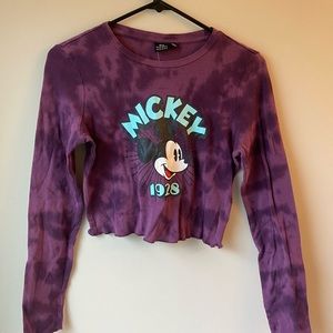 Mickey Mouse long sleeve crop top.